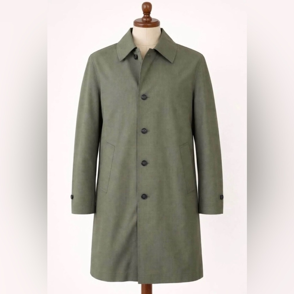 Men's Olive Trench Coat